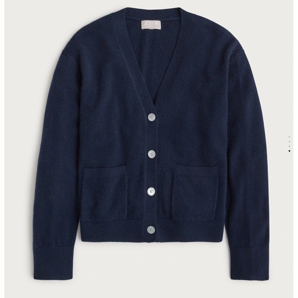 J CREW SIZE M Cashmere patch-pocket cardigan CB881 $228
